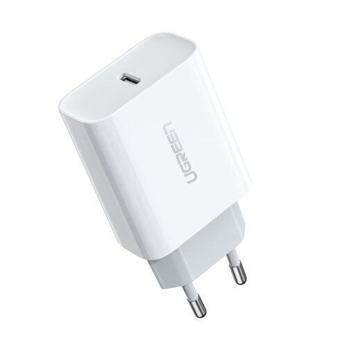 60450 UGREEN CD137 Зарядное устройство, 1порт USB-C, 20W, цвет: белый  на ugreen.by 