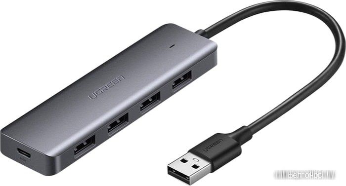 50985 Разветвитель портов Ugreen CM219 USB - 4xUSB 3.0.Цвет- серый. Длина кабеля - 0.15м.  на ugreen.by 