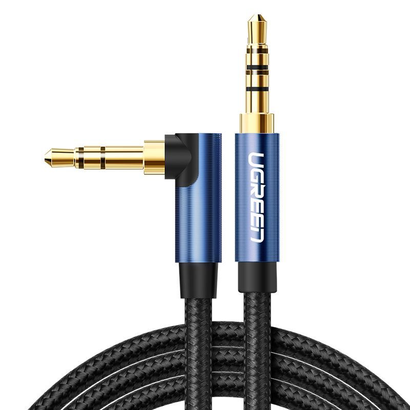 60179 Аудио кабель 3,5мм - 3,5мм UGREEN AV112, цвет: сине-черный, длина: 1m  на ugreen.by 