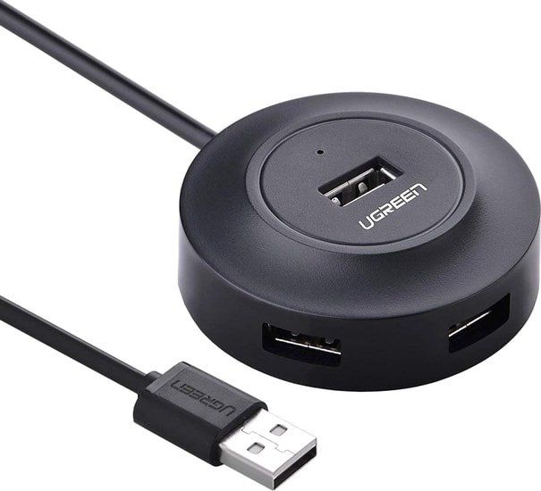 20277 Разветвитель портов Ugreen CR106 USB 2.0 - 4xUSB 2.0.Цвет- черный. Длина кабеля - 1м.  на ugreen.by 