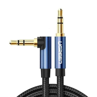60181 Аудио кабель 3,5мм - 3,5мм UGREEN AV112, цвет: сине-черный, длина: 2m можно капить на ugreen.by