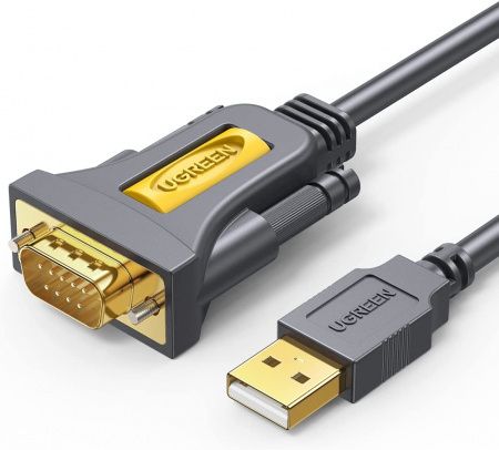 20223 Кабель UGREEN CR104 USB в DB9 RS-232, цвет: серый, 3M