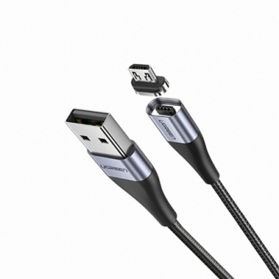 60276 Магнитный кабель UGREEN ED024 USB - Micro-USB, цвет: черный, 1M можно капить на ugreen.by