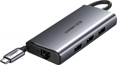 50252 Конвертер UGREEN CM141 Type-C - 3*USB 3.0, LAN (1Gbit), PD можно капить на ugreen.by