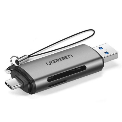 50706 Картридер Ugreen CM184 USB3.0/USB-C - SD+MicroSD.Цвет - черный можно капить на ugreen.by