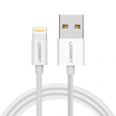 20730 Кабель UGREEN US155 USB-Lightning, цвет: белый, 2M можно капить на ugreen.by