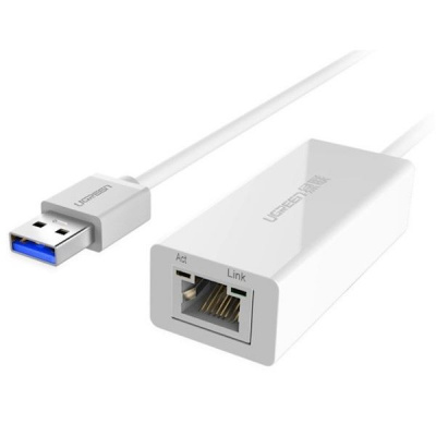20255 Конвертер сигнала Ugreen CR111 USB3.0 - LAN 1000Gbps. Длина - 0,10м. Цвет- Белый. можно капить на ugreen.by