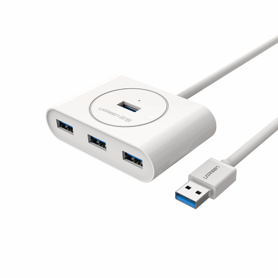 20283 Разветвитель портов Ugreen CR113 USB 3.0 - 4xUSB 3.0.Цвет- белый. Длина кабеля - 1м можно капить на ugreen.by