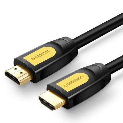 10128 Кабель UGREEN HD101 HDMI v1.4, медь 19+1, цвет: желтый+черный, 1.5M можно капить на ugreen.by