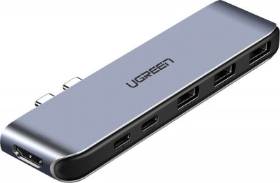 USB-C HUB (разветвитель) для Apple Macbook на 5 портов + HDMI Ugreen CM206 (50963) серый можно капить на ugreen.by