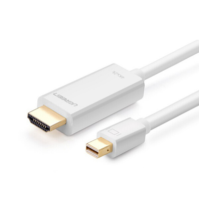 20849 Кабель Ugreen MD101 MiniDisplayPort-HDMI, 1.5m, Цвет-белый. можно капить на ugreen.by