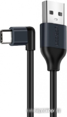 50521 Кабель UGREEN US274 USB 2.0 - USB Type-C (угловой), цвет:черный, 1M можно капить на ugreen.by