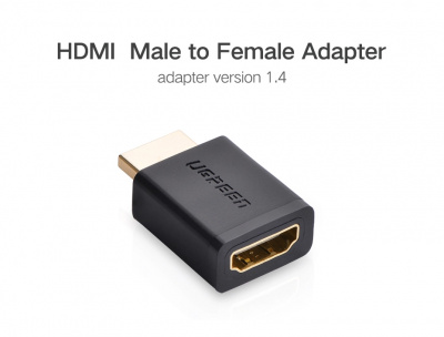 20109 Переходник UGREEN HD112 HDMI(Male) to HDMI (female) угловой, направление - вниз. можно капить на ugreen.by